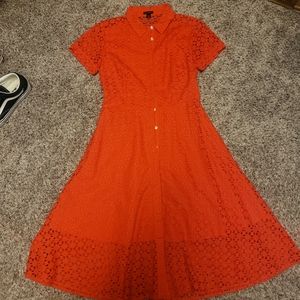 Ann Taylor Collared Button Down Dress